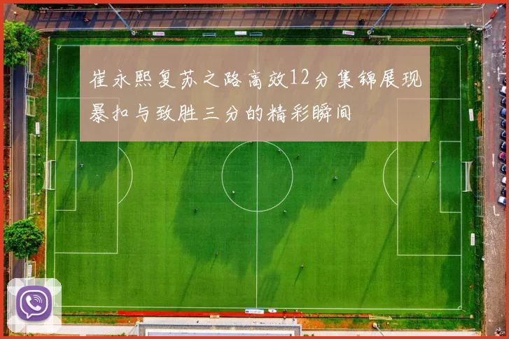 崔永熙复苏之路高效12分集锦展现暴扣与致胜三分的精彩瞬间
